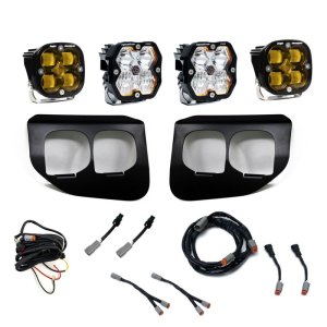 Ford Super Duty Fog Light Pocket Kit - Baja Designs - Squadron 2.0 SAE/Pro Dual (Driving/Combo) - Amber - `20-`22 Ford Super Duty Fog Light Pocket Kit - Baja Designs - Squadron 2.0 SAE/Pro Dual (Driving/Combo) - Amber - `20-`22